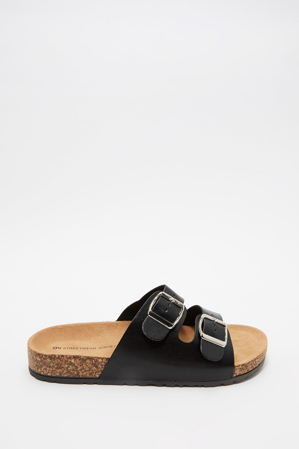 black buckle sliders