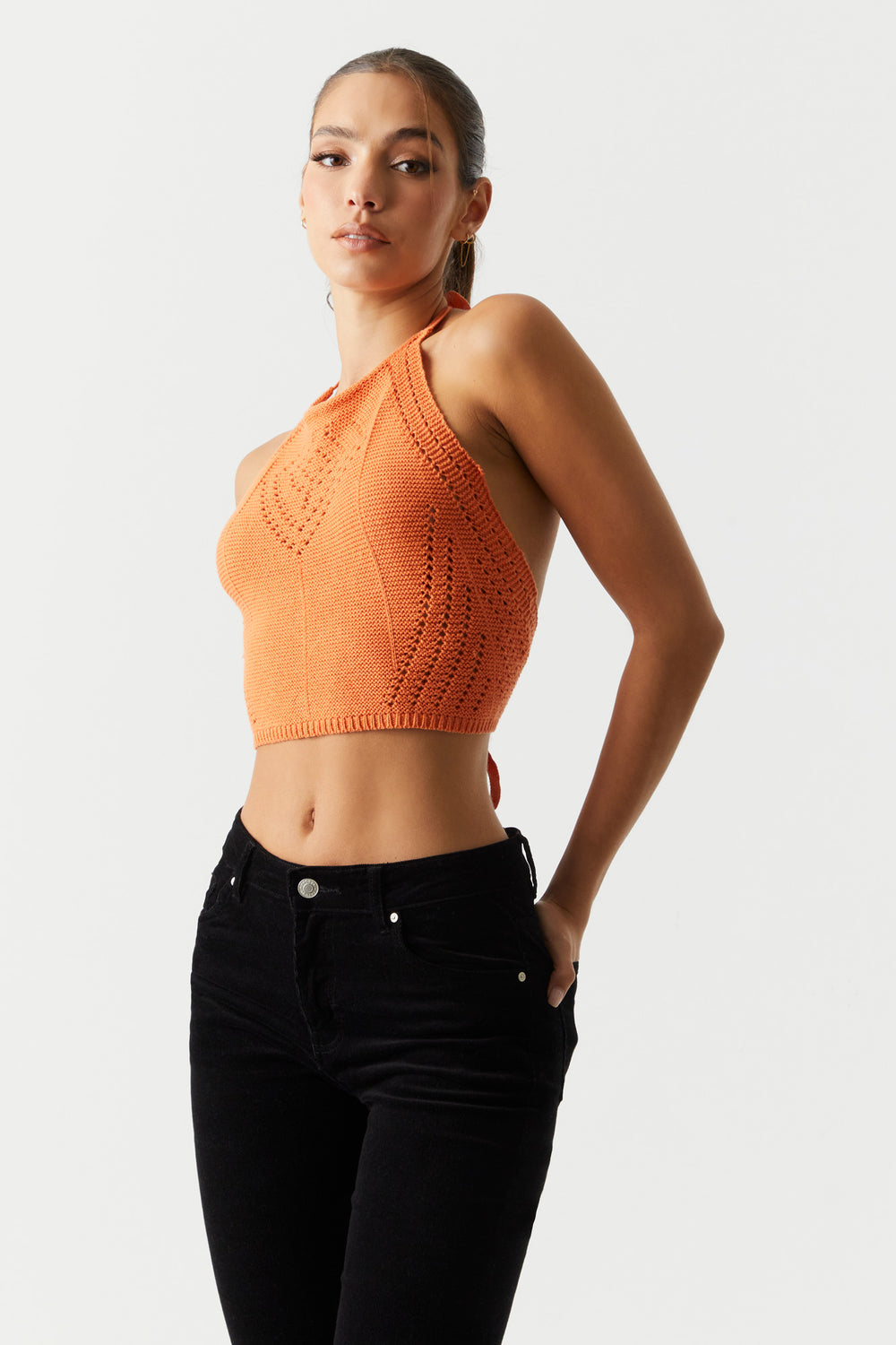 richting Gluren Plons Crochet Halter Crop Top – Charlotte Russe