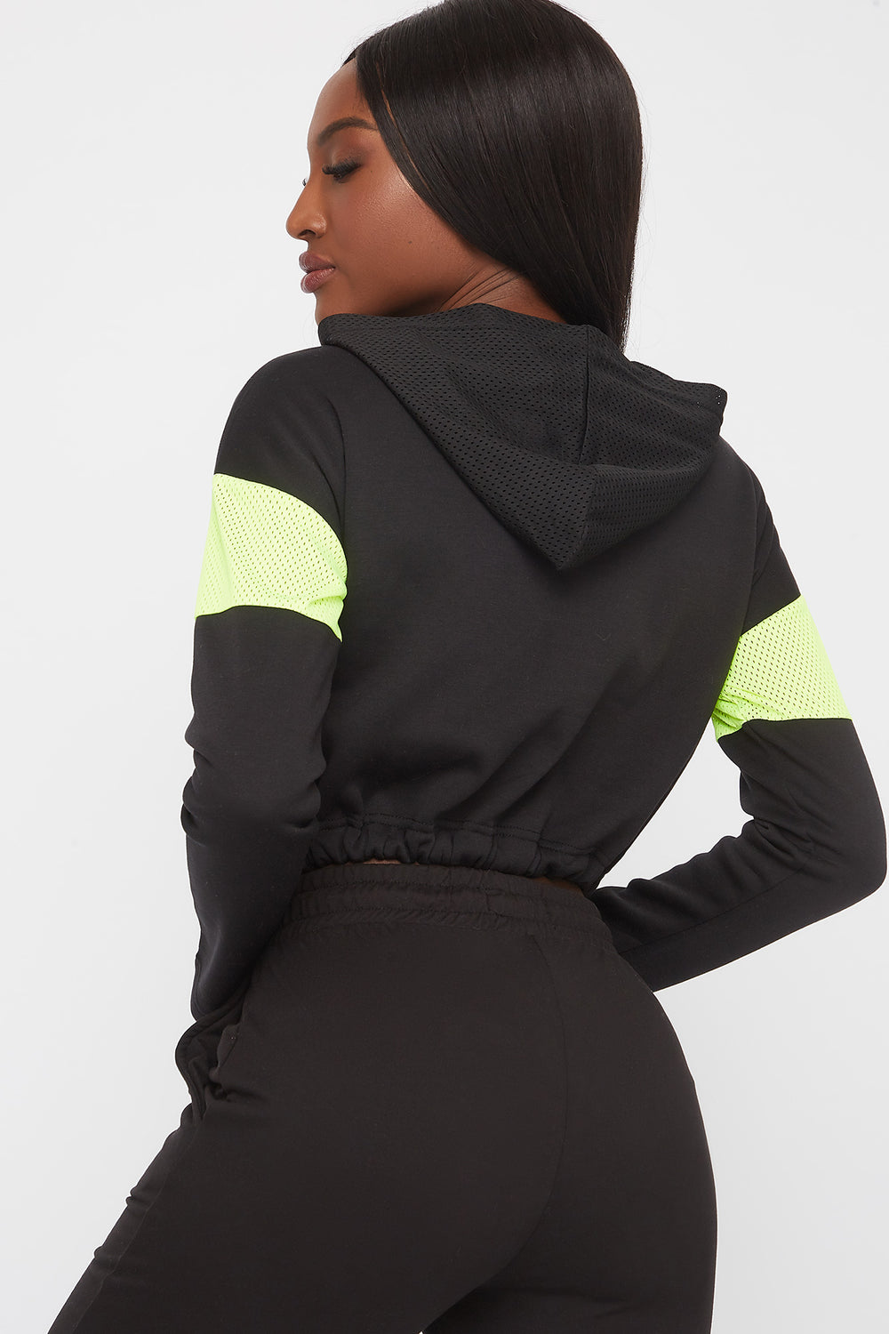 cropped active hoodie