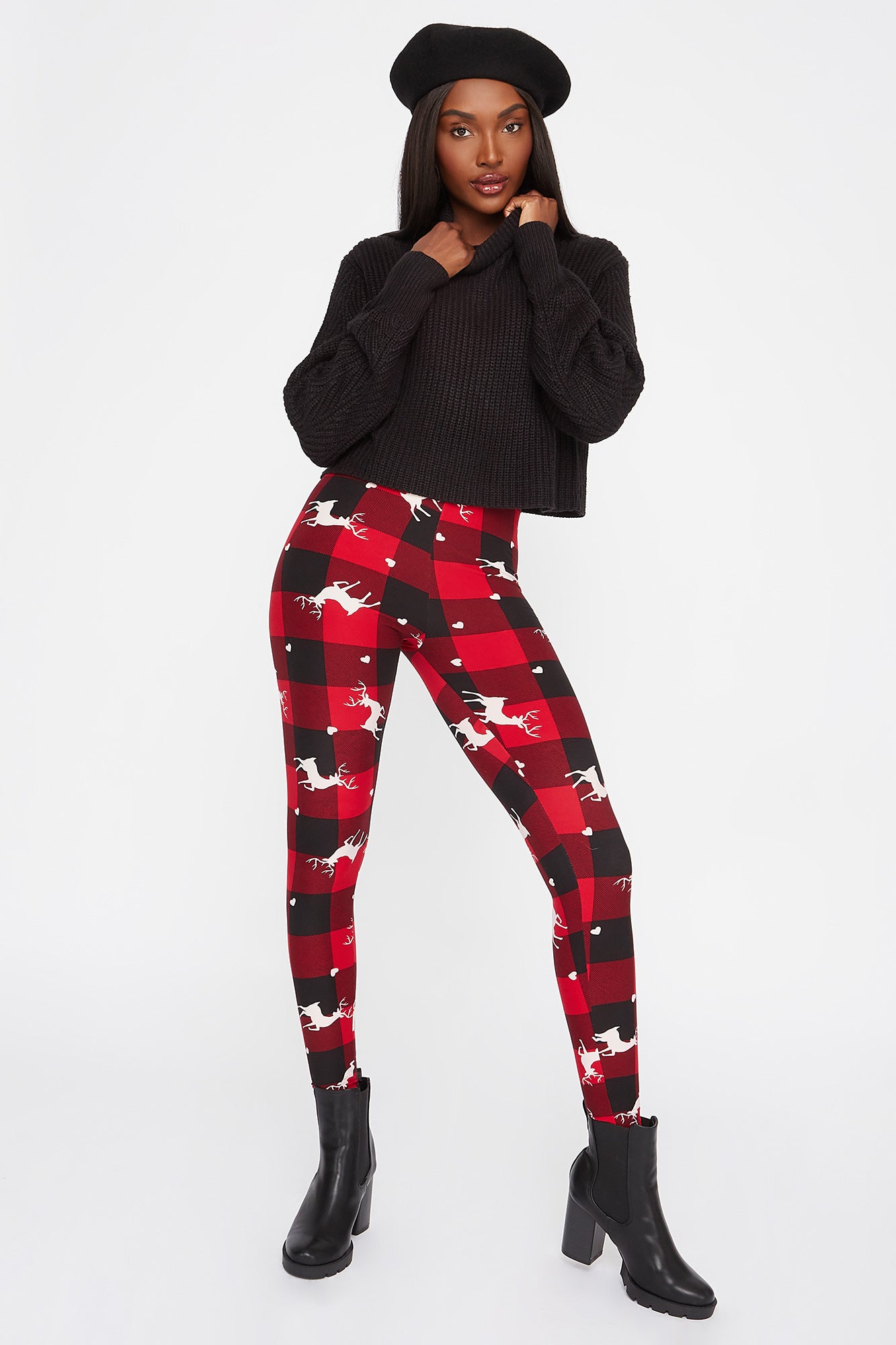 christmas plaid leggings