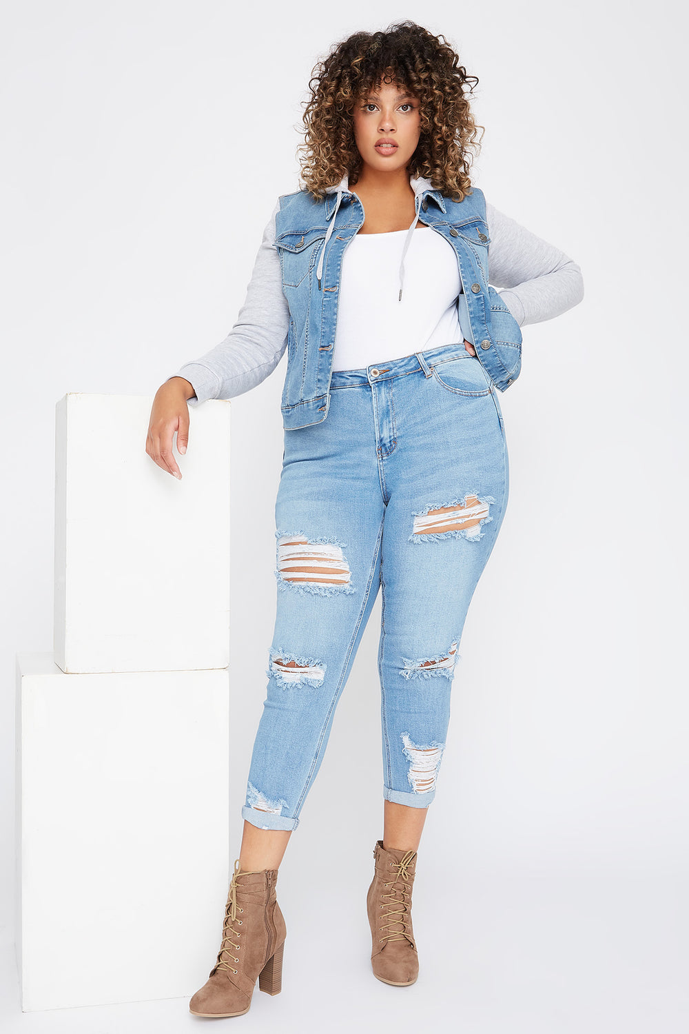 plus size high rise jeans