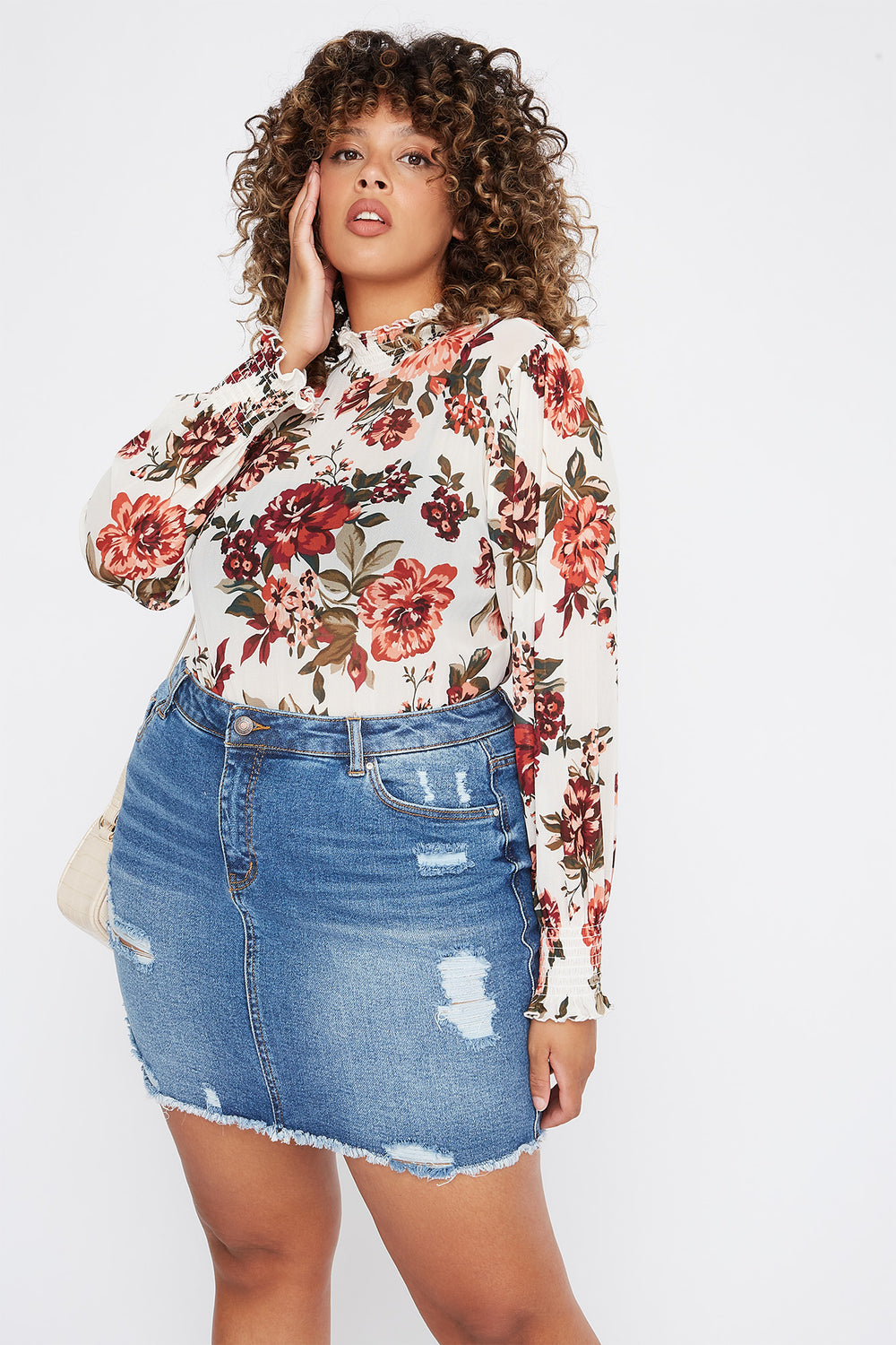 cheap denim skirts plus size