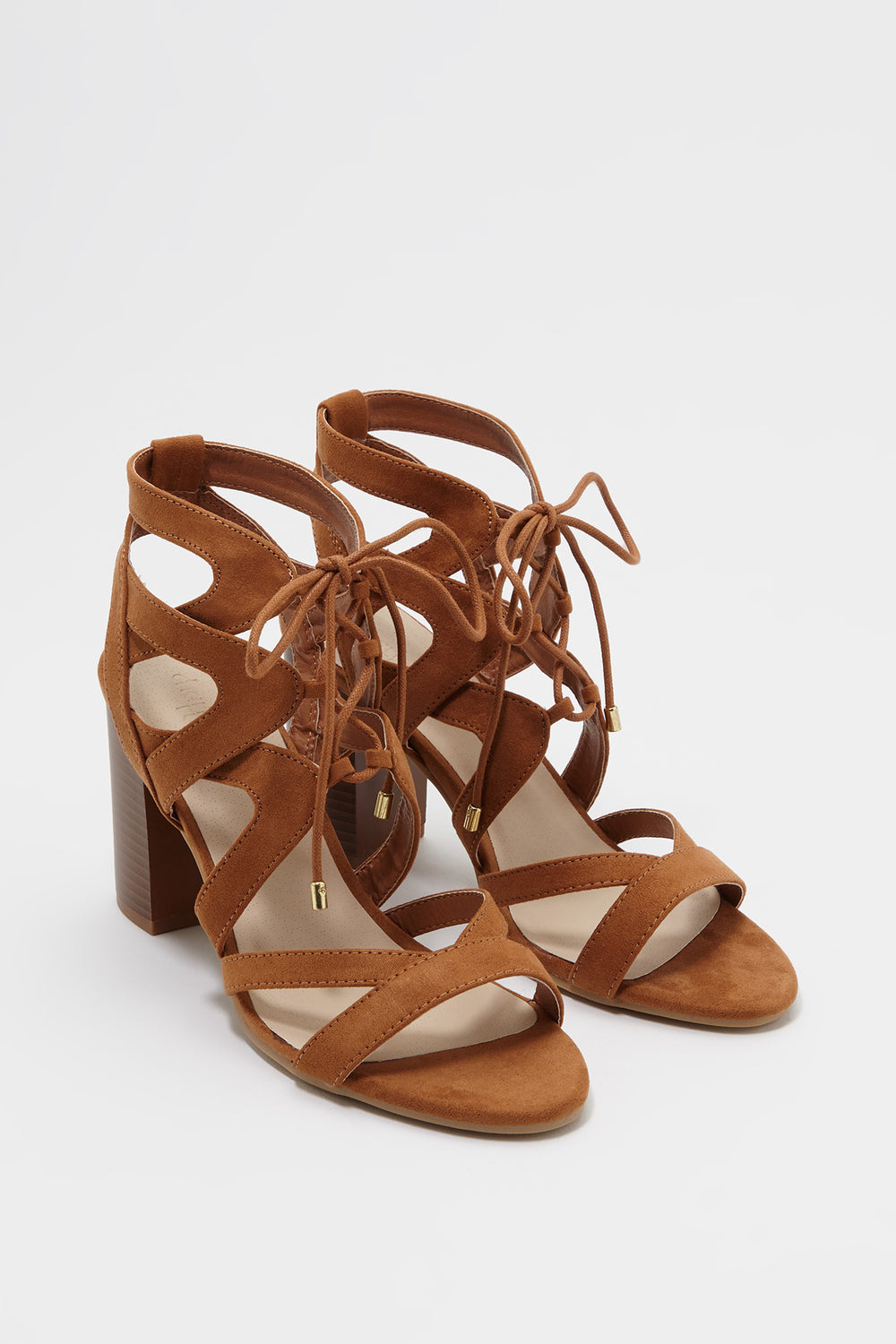 lace up block heel sandals