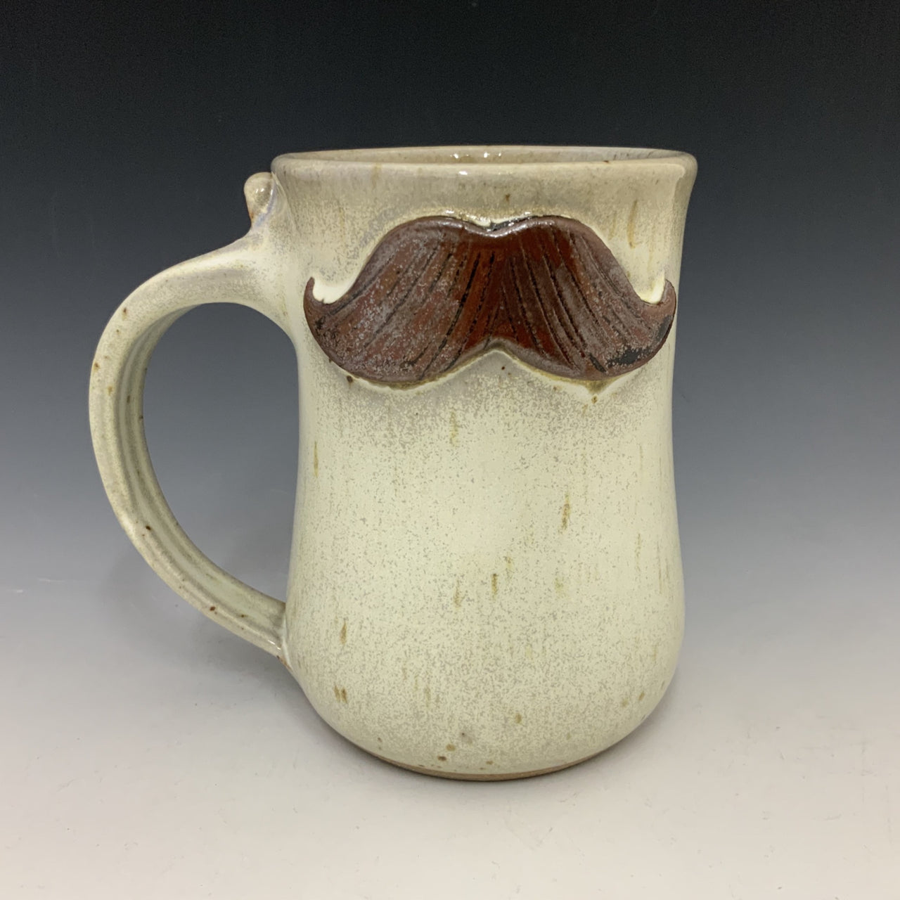 Stoneware Coffee Mug Caramel  Swirled Glaze — Hoppe Shoppe