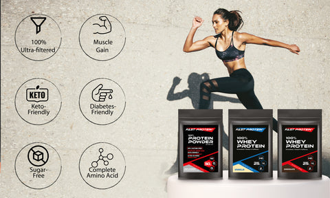 Protein Whey Supplement | Fast Protein | Unflavored Protein Powder which provides 30gram protein of no sugar protein powder. Our unflavored protein powder is a keto-friendly protein powder and is flavorless protein powder