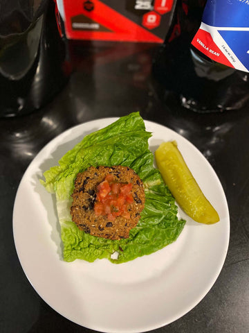 Fast Protein Veggie Burger Ready to Eat with Added Protein from Fast Protein Unflavored Whey Protein