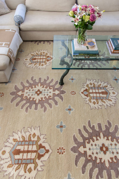 Pale modern Turkish living room rug design, luxury area rugs