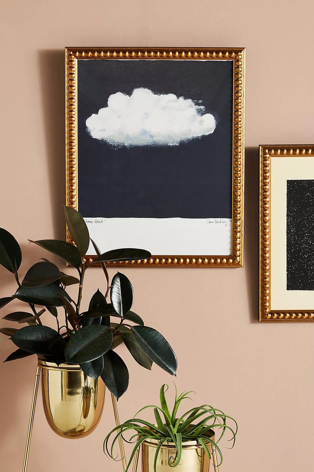 Cloud home decor inspiration featuring the Cumulus Cloud rug by Kevin Francis Design and cloud sofa dupe, cloud chair, wall art, and wallpaper on The Francis Files design blog