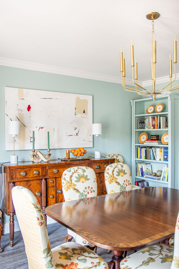 New Regency style dining room design by Atlanta interior design consultant Kevin Francis Design