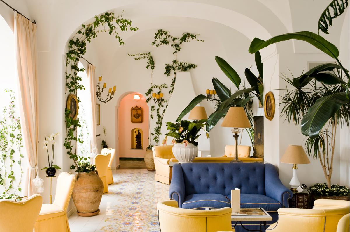 Le Sirenuse hotel, Positano Italy, Amalfi Coast travel, luxury design, hotel interiors, Italian style on Kevin Francis Design