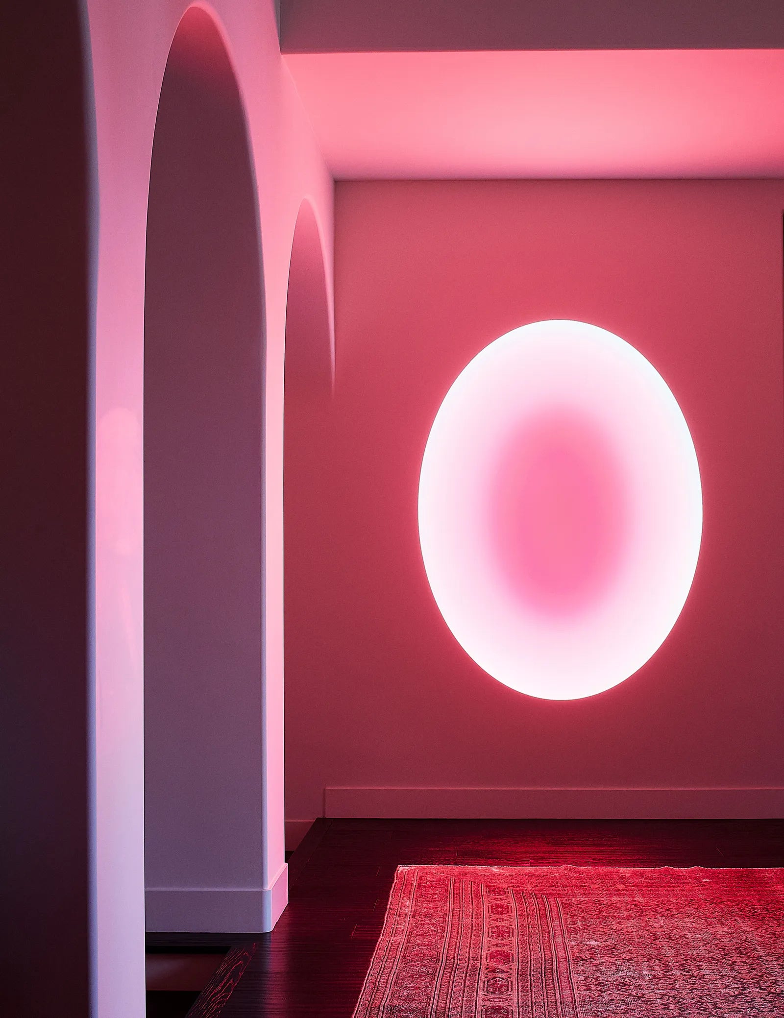 James Turrell art installation, light sculpture, light and space movement artist, Kendall Jenner home tour on Kevin Francis Design