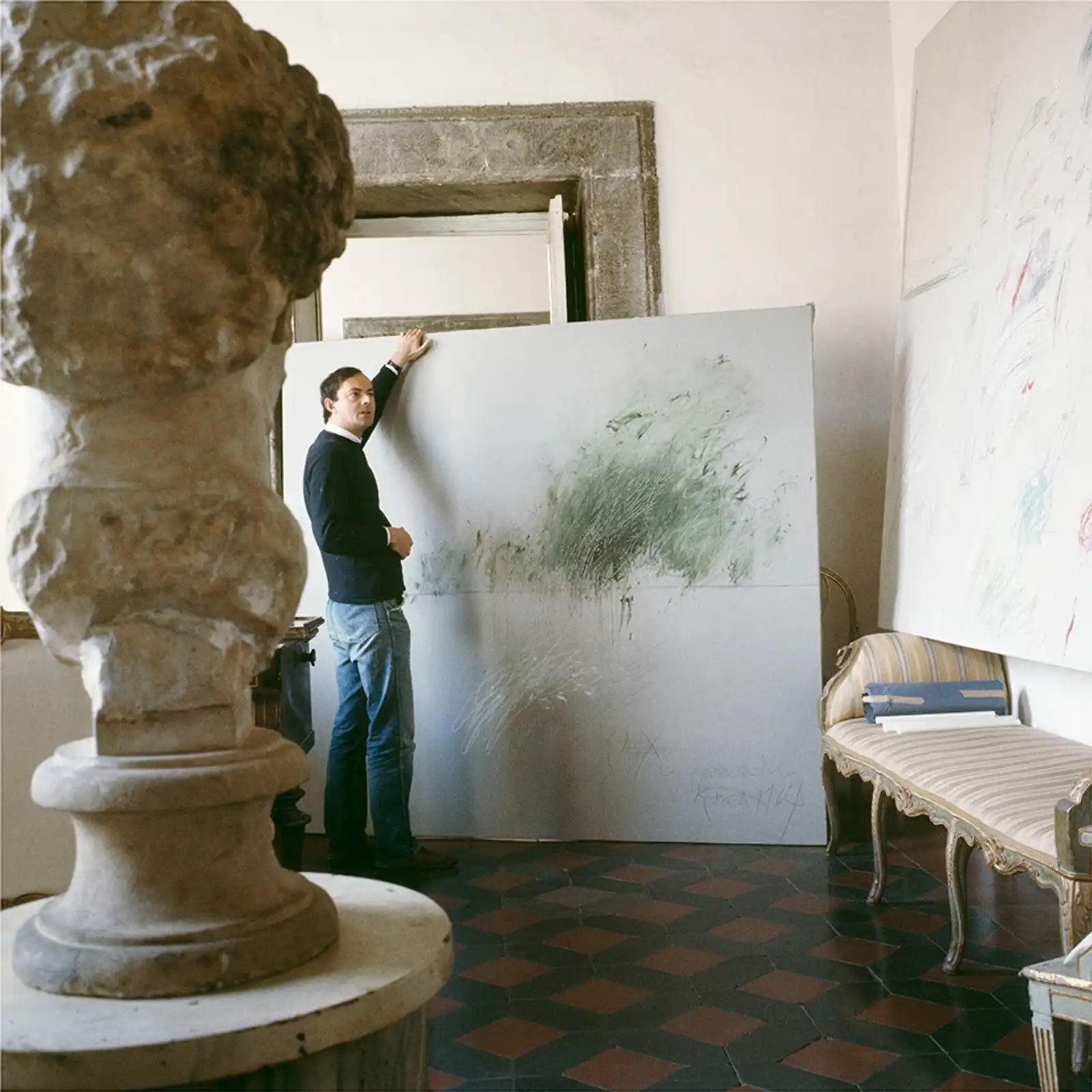 Cy Twombly abstract expressionist painter, Twombly's home in Rome and Gaeta on Kevin Francis Design