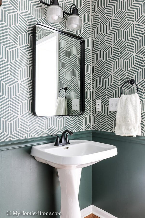 Clare Paint Irony, best gray paint colors, powder room bathroom design, dark gray walls on Kevin Francis Design