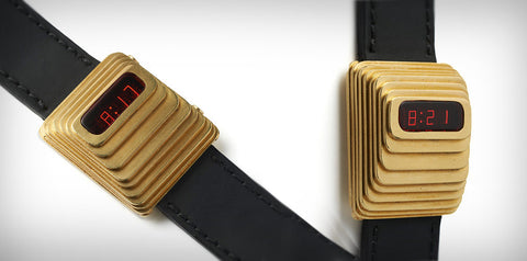 One of a kind Solid Gold Grima LED Watch for Pulsar