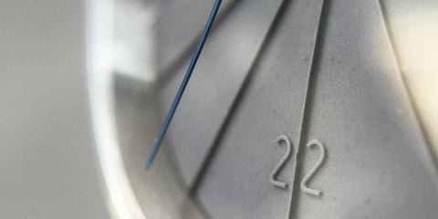 Close-up of details in 22 Design's concrete dial