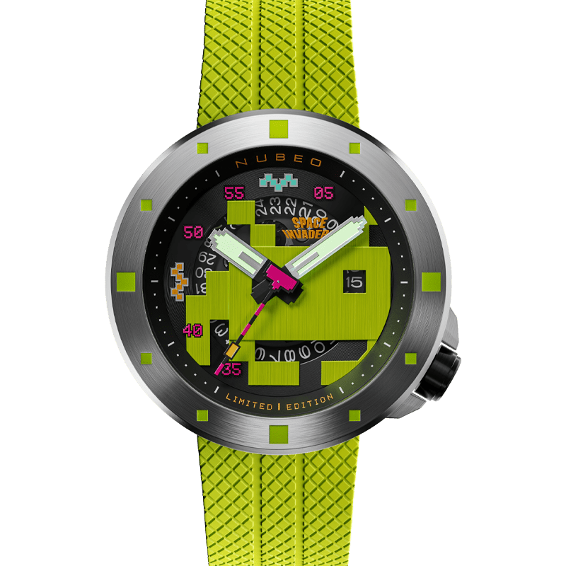Nubeo Cassini Automatic Space Invaders Limited Edition Laser Green