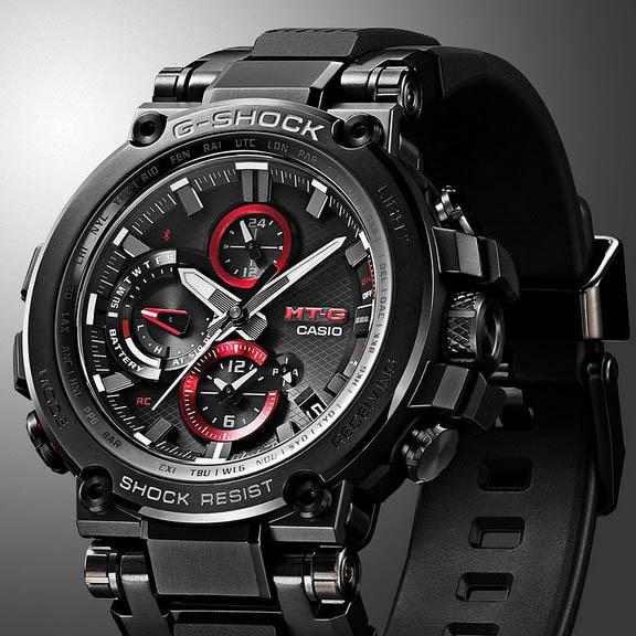 Schots Kolonisten Springplank G-Shock MTG-B1000 Connected Solar Black Red | Watches.com