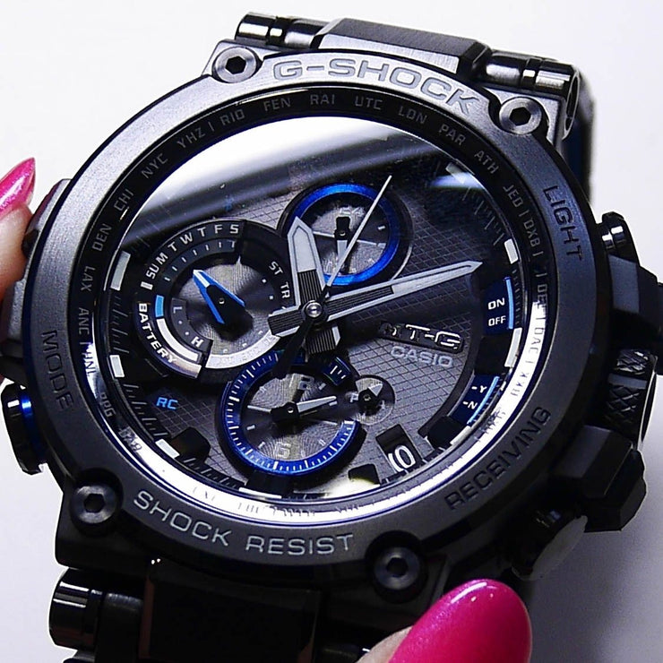 G Shock Mtg B1000 Connected Solar Black Blue Watches Com