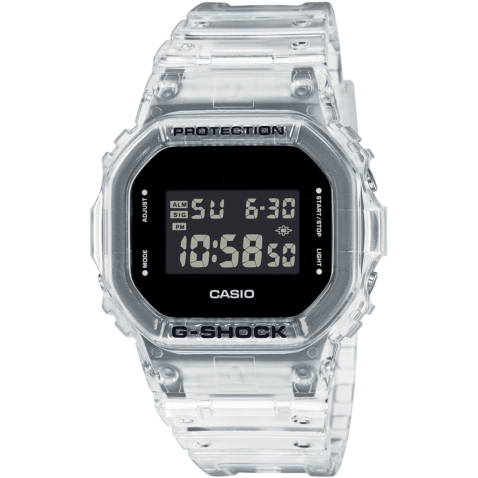 G-Shock DW5600 Transparent White | Watches.com