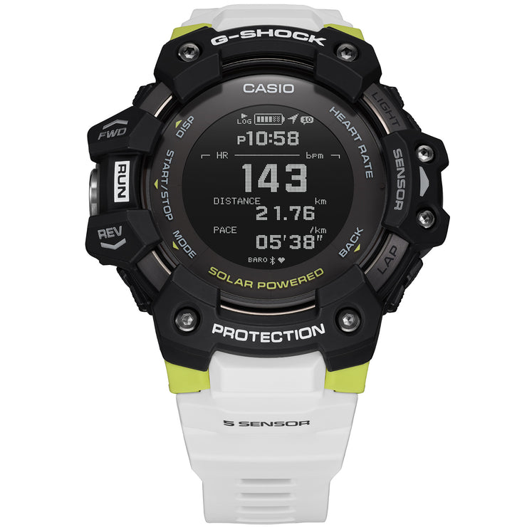 G-Shock GBDH1000 Heart-Rate Monitor Smartwatch White Neon | Watches.com