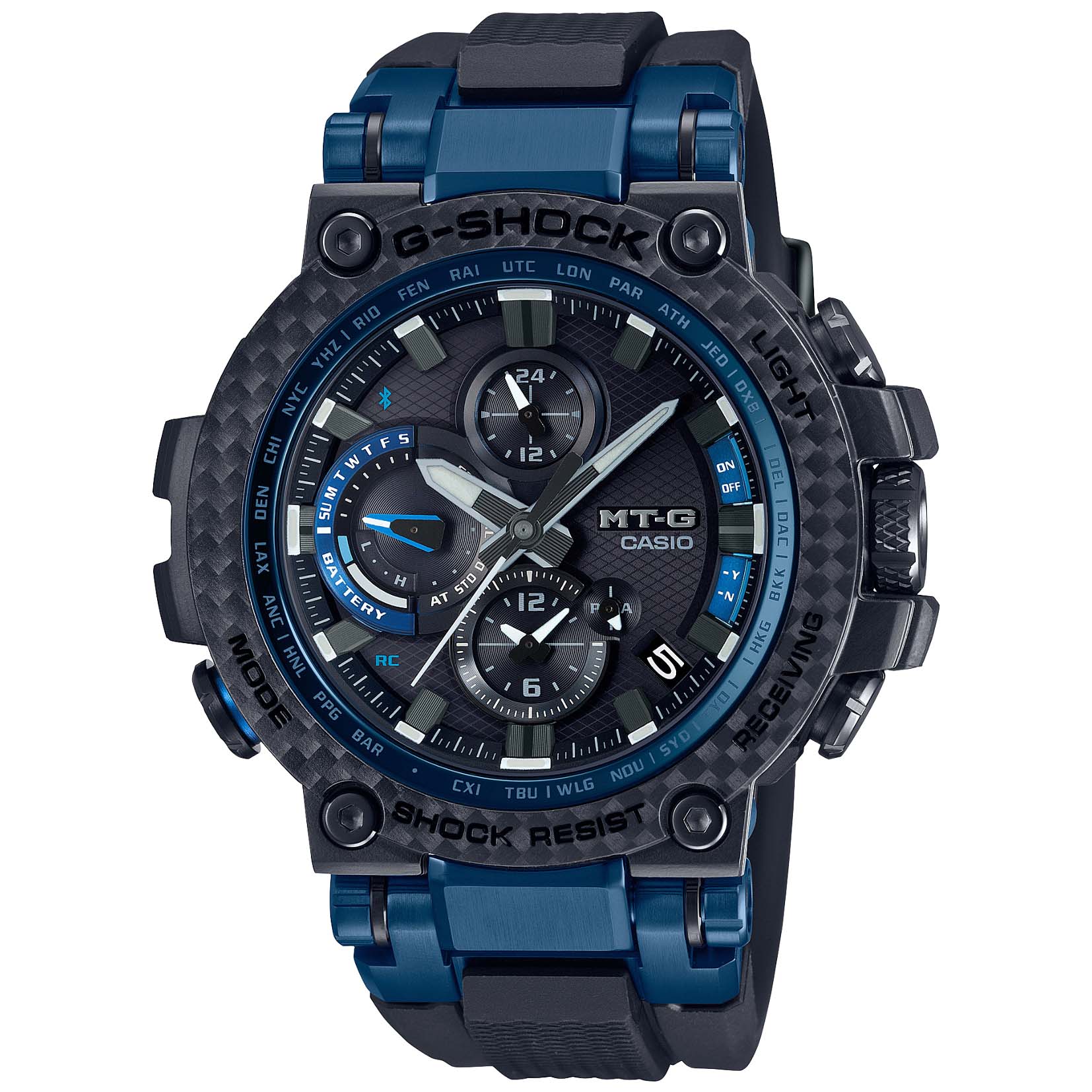 g shock blue