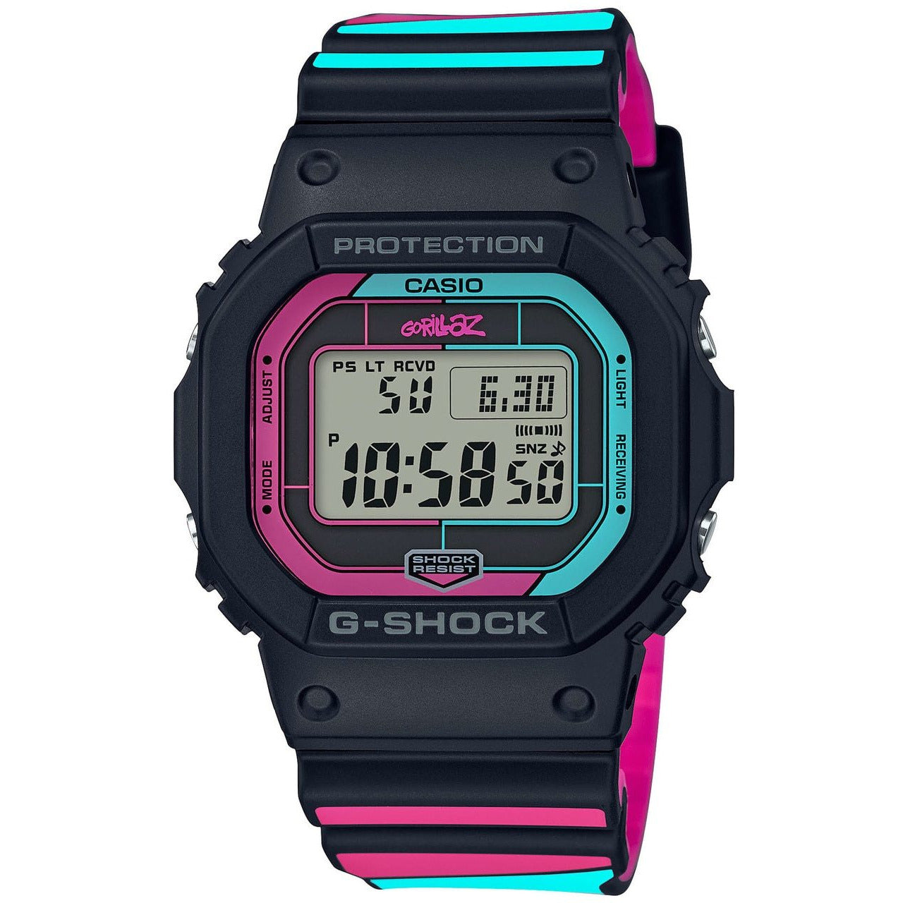 digital pink watch