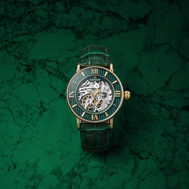 Thomas Earnshaw Darwin Automatic Gold Green | Watches.com