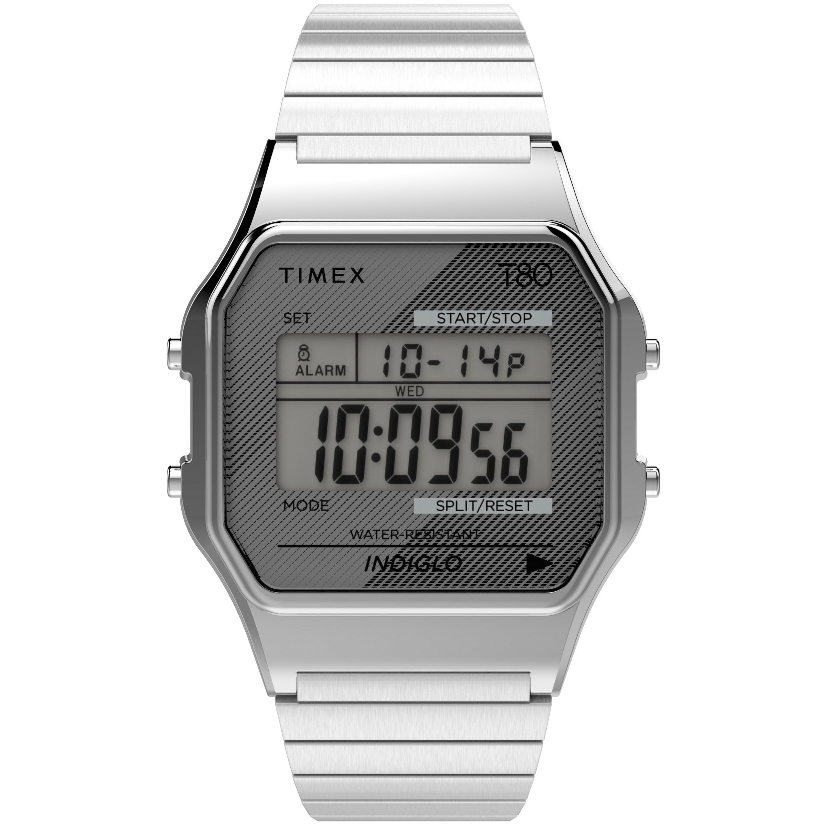 Timex T80 Digital Silver SS Expansion Band 