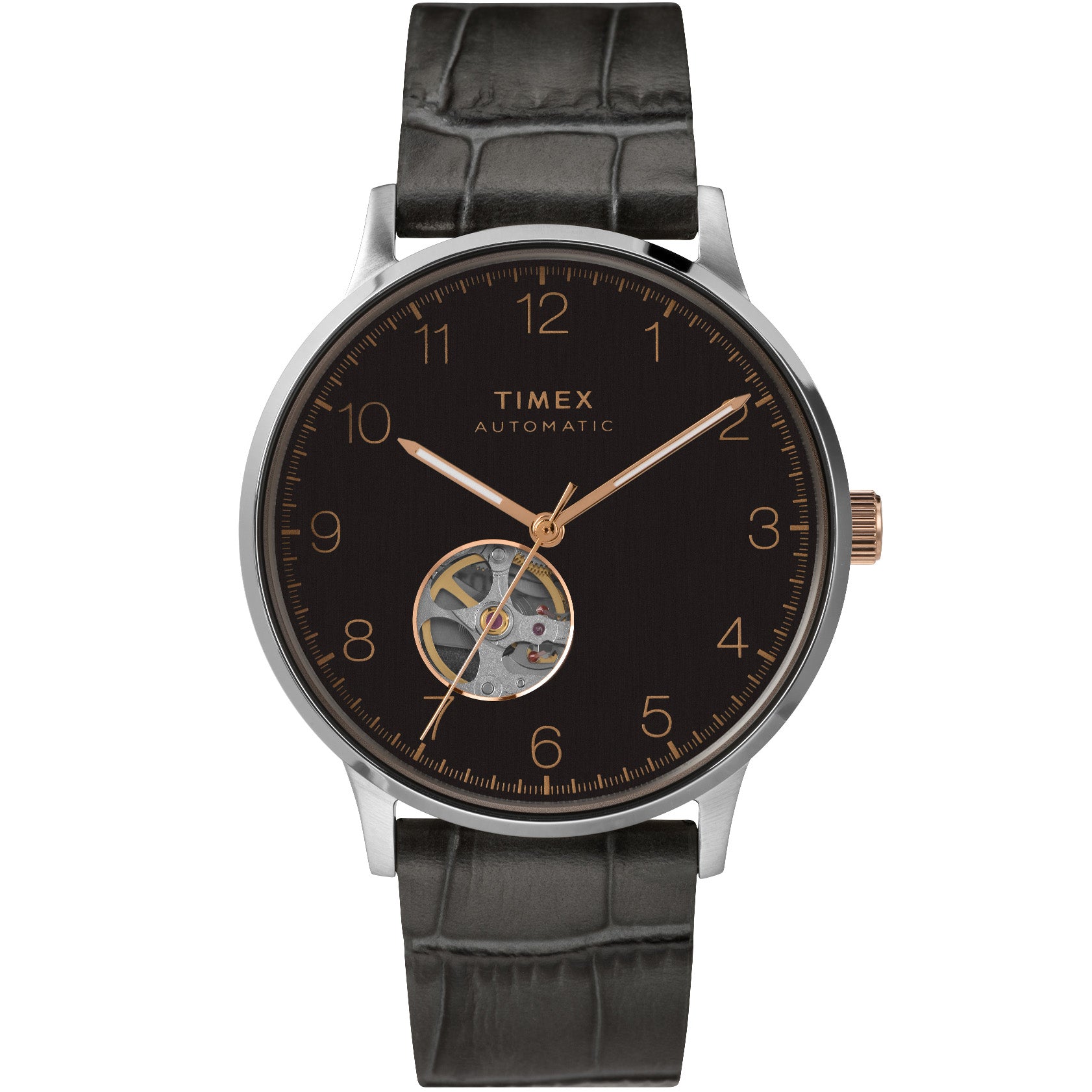 Timex Waterbury Classic 40mm Automatic Open Heart Black 