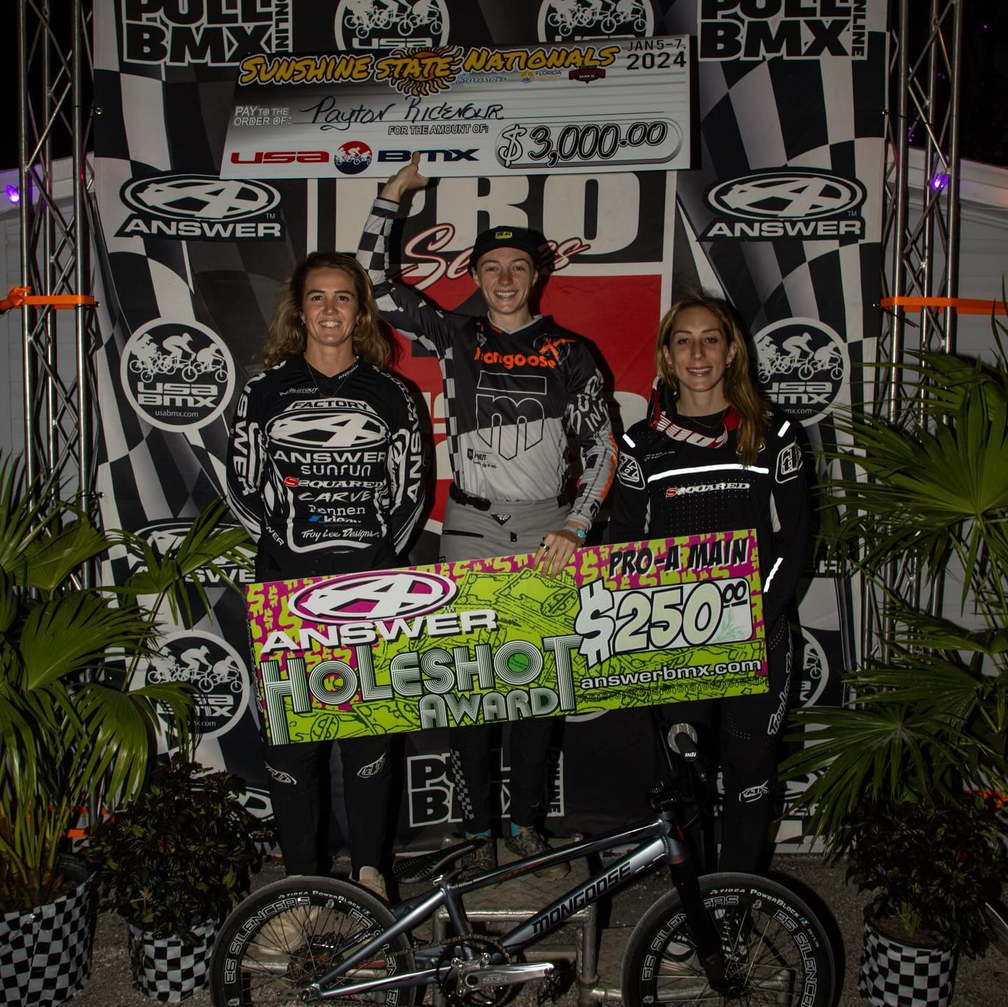 Mongoose BMXer Payton Ridenour Takes Home 3 Pro Wins at USA BMX Sunshine State Nationals to Start 2024