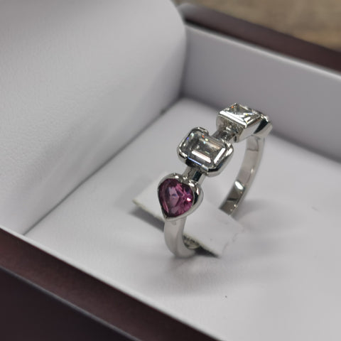 Unique Platinum Engagement Ring with Diamonds & Pink Sapphire - One of a Kind Custom Creation by RK Jewellery Designs