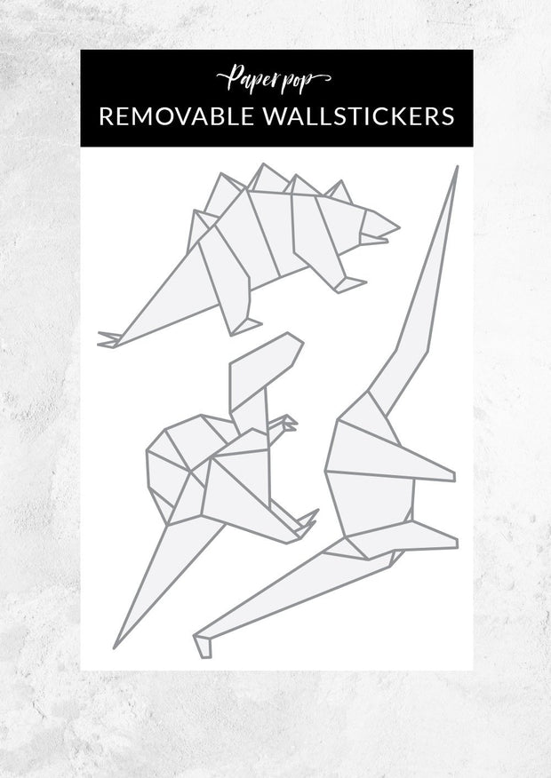 Origami Dinosaur Stickers Stories For Walls