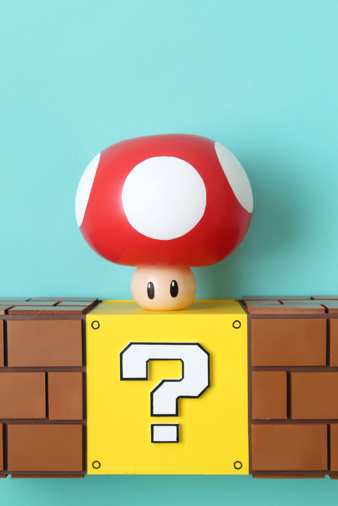 Super Mario Balloon Party Inspiration - Mushroom power up made out of Balloons