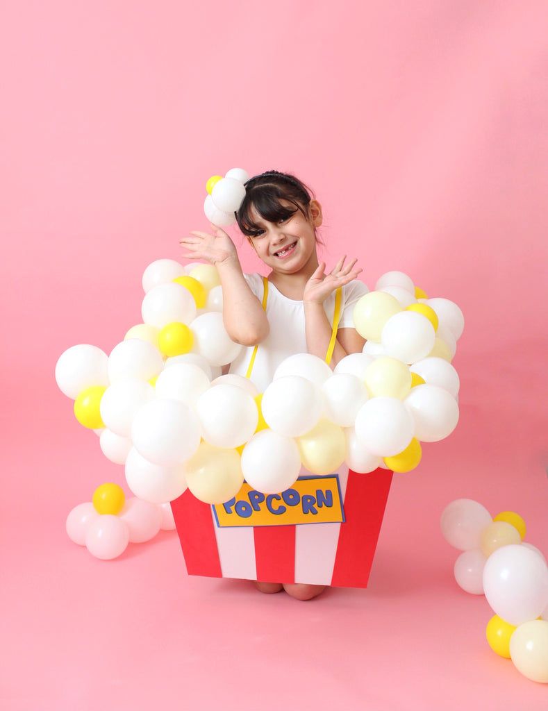 DIY Balloon Popcorn Kid’s Costume