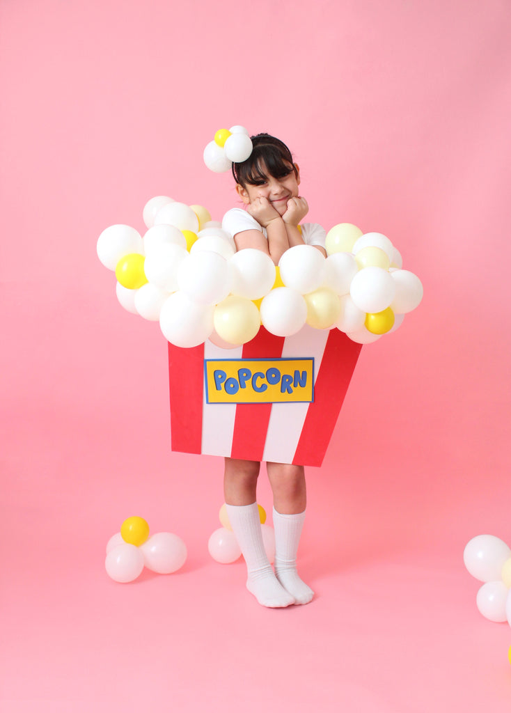 DIY Balloon Popcorn Kid’s Costume