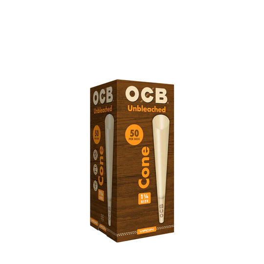 OCB® USA Virgin Unbleached  1¼ Cone 50ct & 75ct Towers