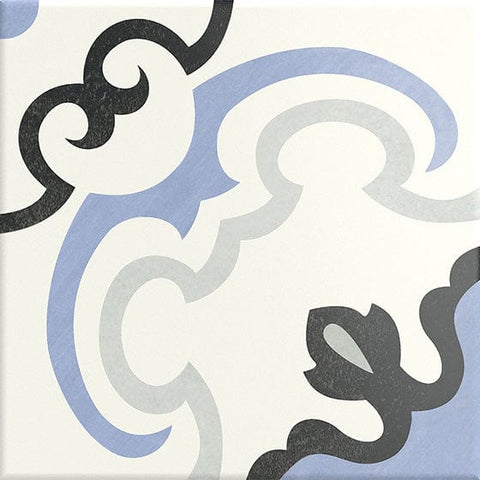 Florencial Graceful Tino Blue 8x8 Matte Porcelain Tile