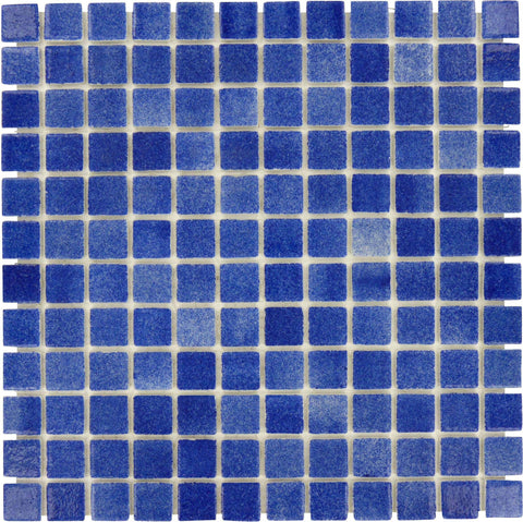 Fog Navy Blue Nieblas 1x1 Glossy Glass Tile
