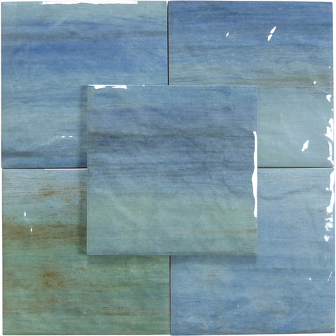 Java Blue 6x6 Glossy Porcelain Tile