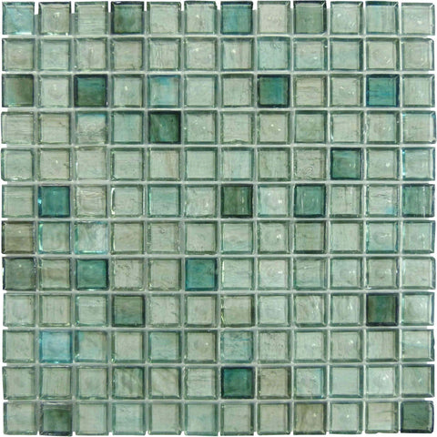 Light Evergreen Green 1 x 1 Glass Glossy Tile