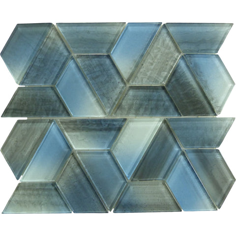 Morning Fog Grey Dimensional Glossy Glass Tile