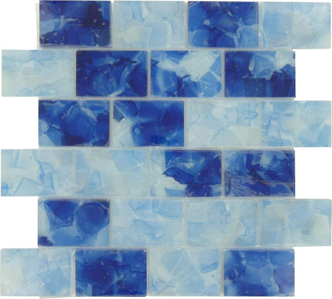 Pool Bend Blue 2" x 3" Glossy Glass Tile