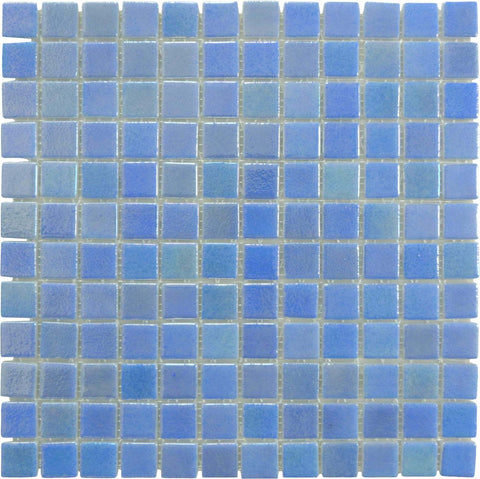 Shell Azure Blue Porcelain Mosaic Tile