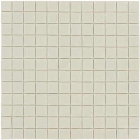 White Glossy 1x1 Glass Tile