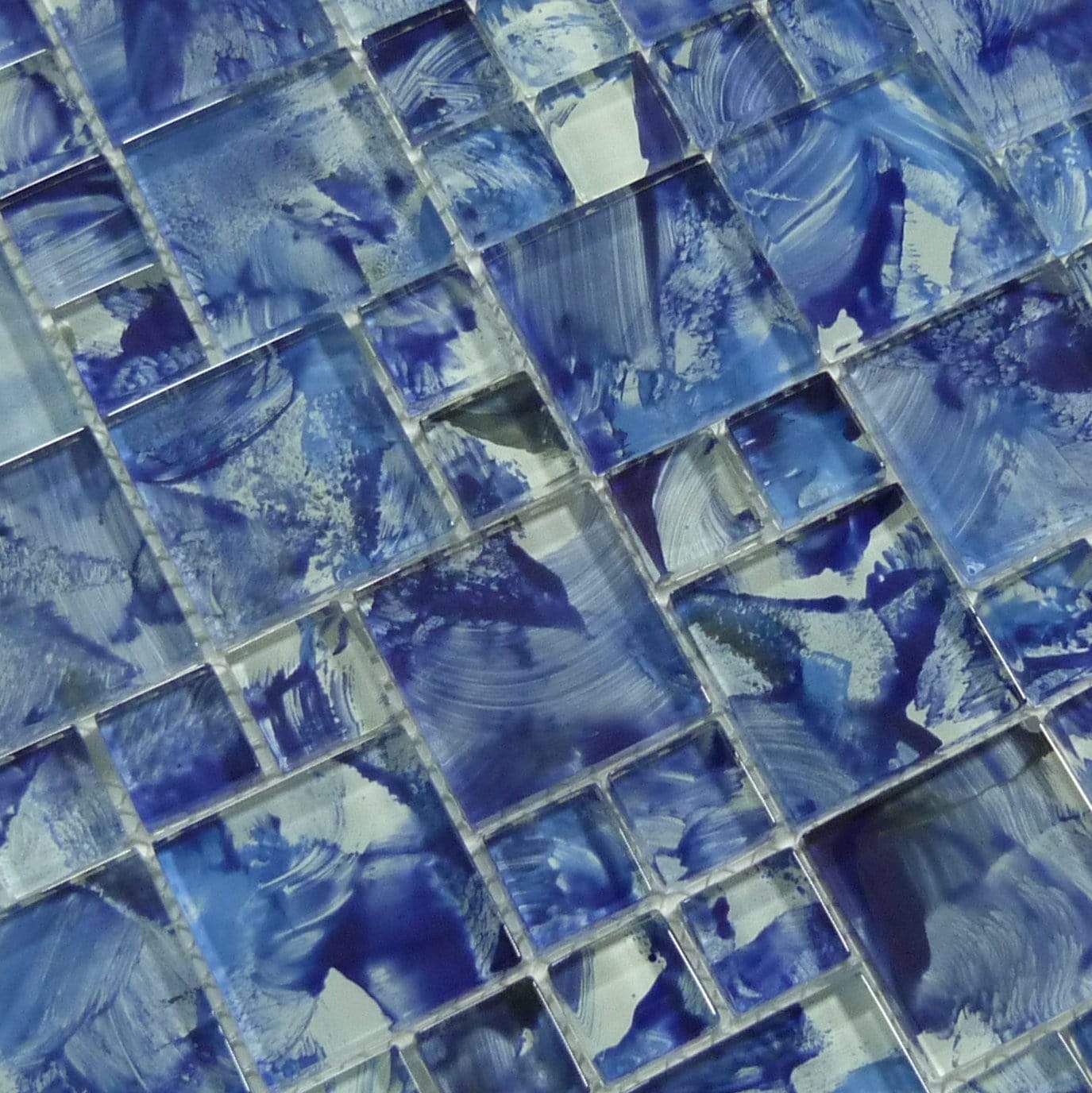 Aqua Art Michelangelo Sky Blue Mix Glossy Glass Tile