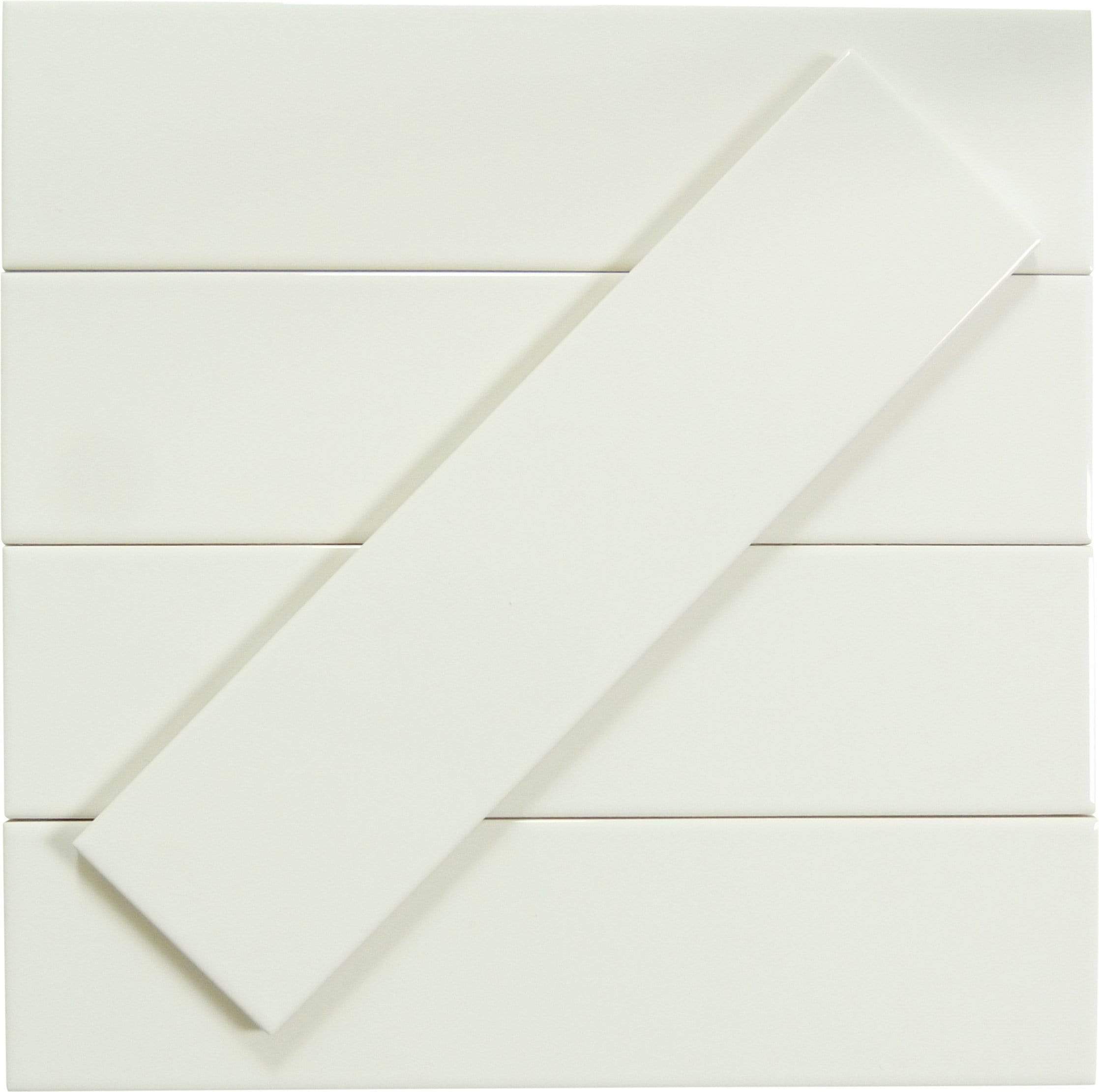 Tesoro Decorative Collection - Crayons Ceramic Tile - Bright White Glo -  Floorzz