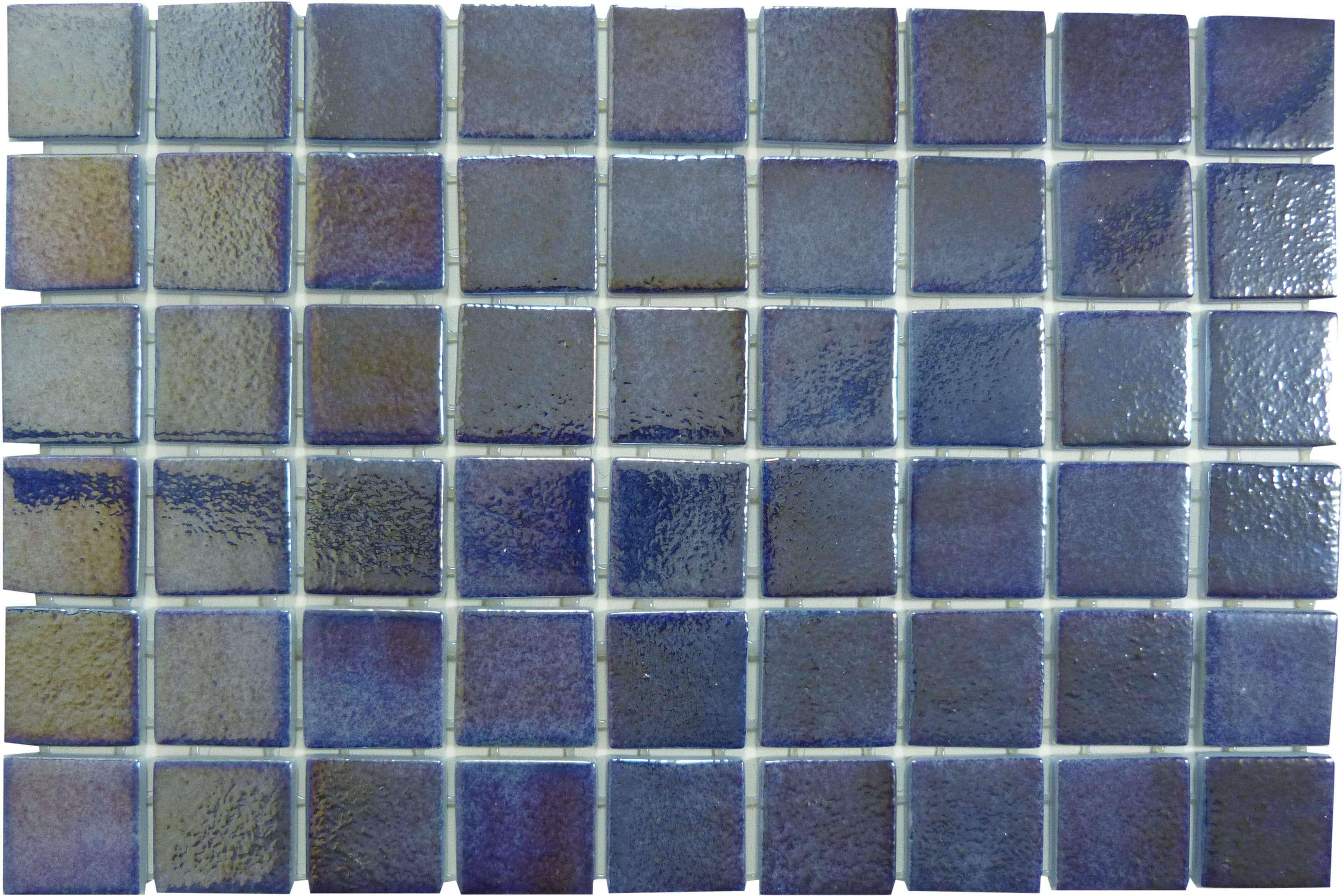 Blue Hemisphere 2 x 2 Glossy & Frosted Glass Mirror Tile CKR113