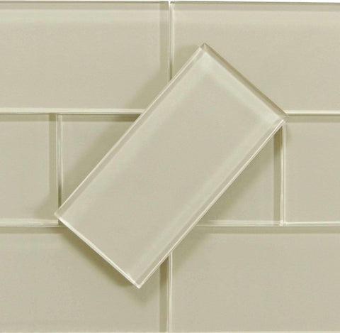 Crystal beige glass mosaic kitchen backsplash tile JMFGT014 glass resi — My  Building Shop