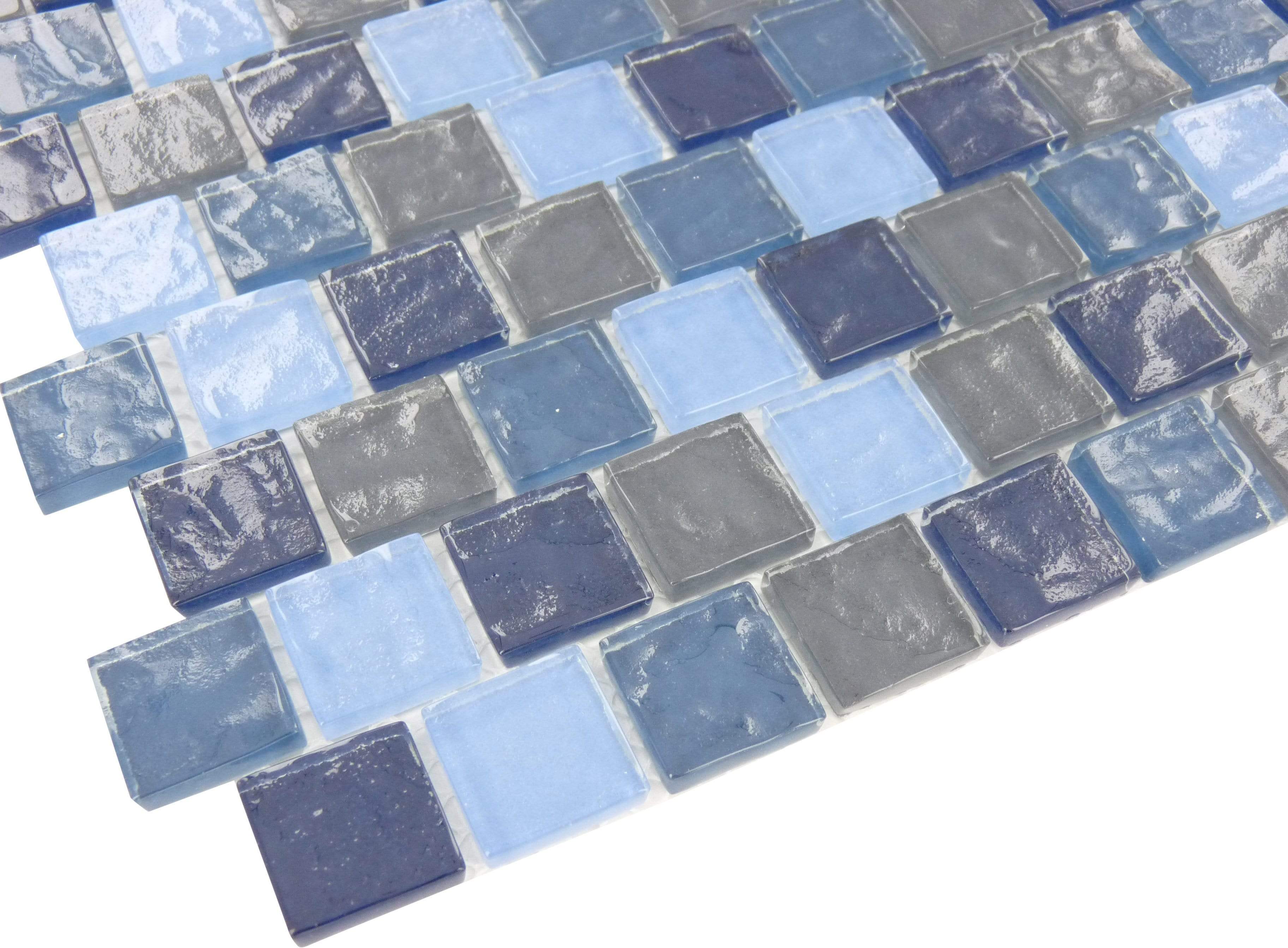 Aqua Art Michelangelo Sky Blue Mix Glossy Glass Tile