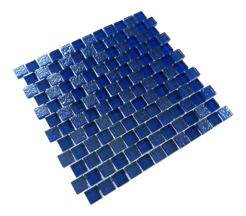 Blue Metallic 1 X 1 Offset Glass Pool Tile Ss82323b1 — Oasis Tile